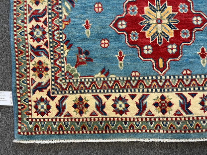 Kazak Light Blue 3X5 Handmade Wool Rug # 12550