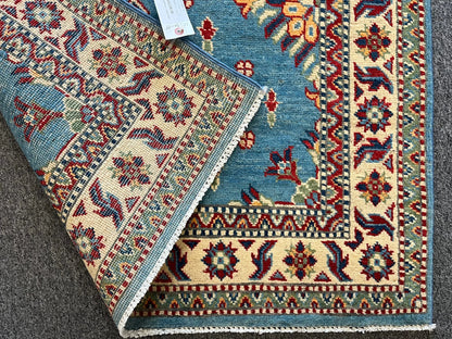 Kazak Light Blue 3X5 Handmade Wool Rug # 12550