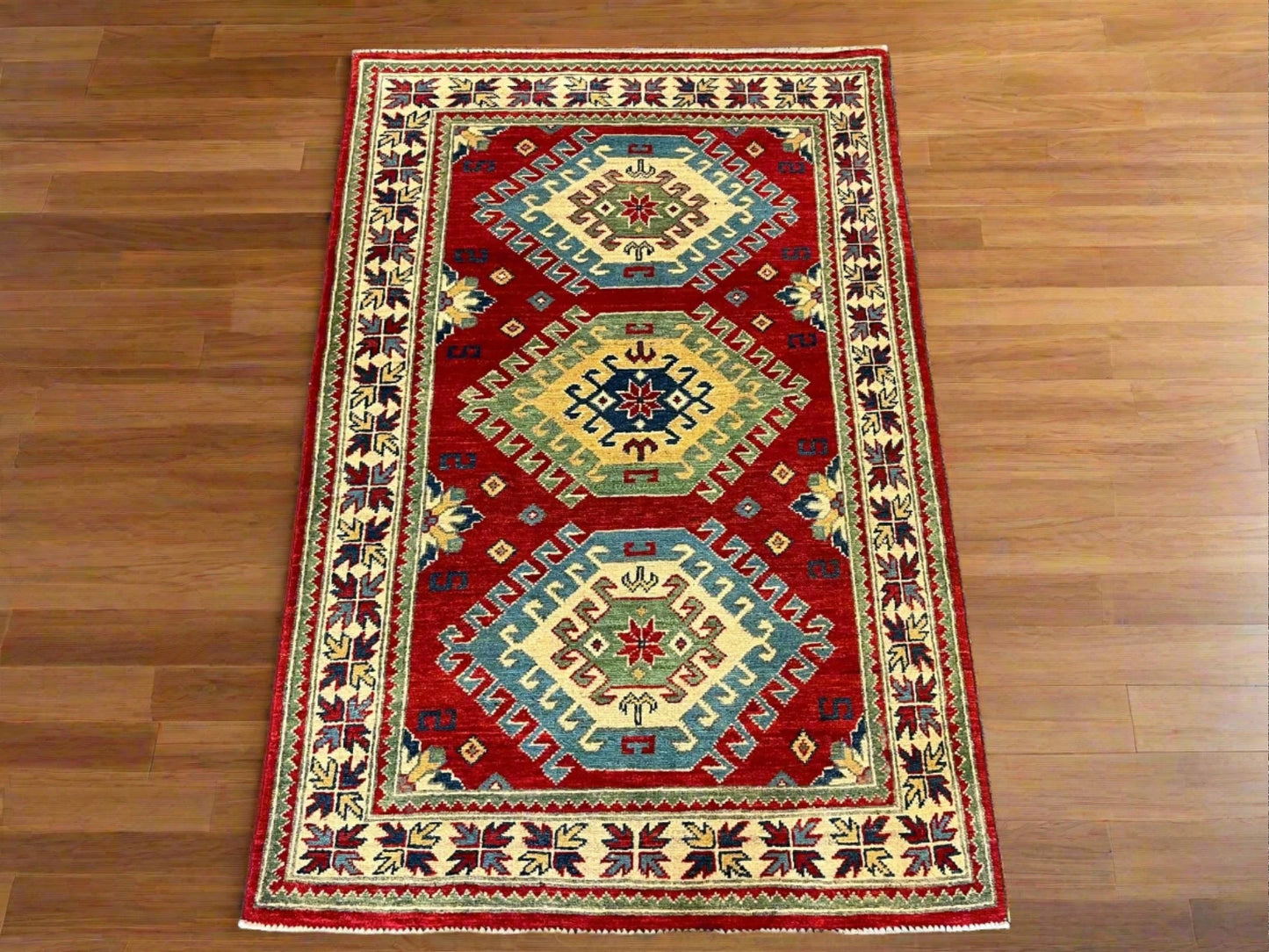 Kazak 3X5 Handmade Wool Rug # 12555