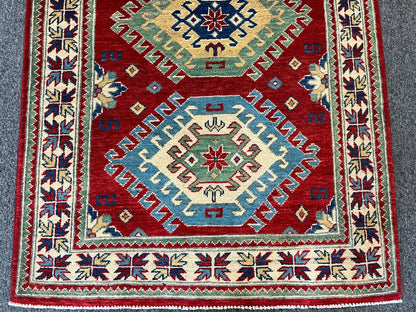 Kazak 3X5 Handmade Wool Rug # 12555