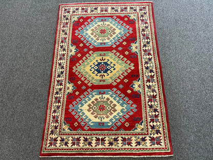 Kazak 3X5 Handmade Wool Rug # 12555