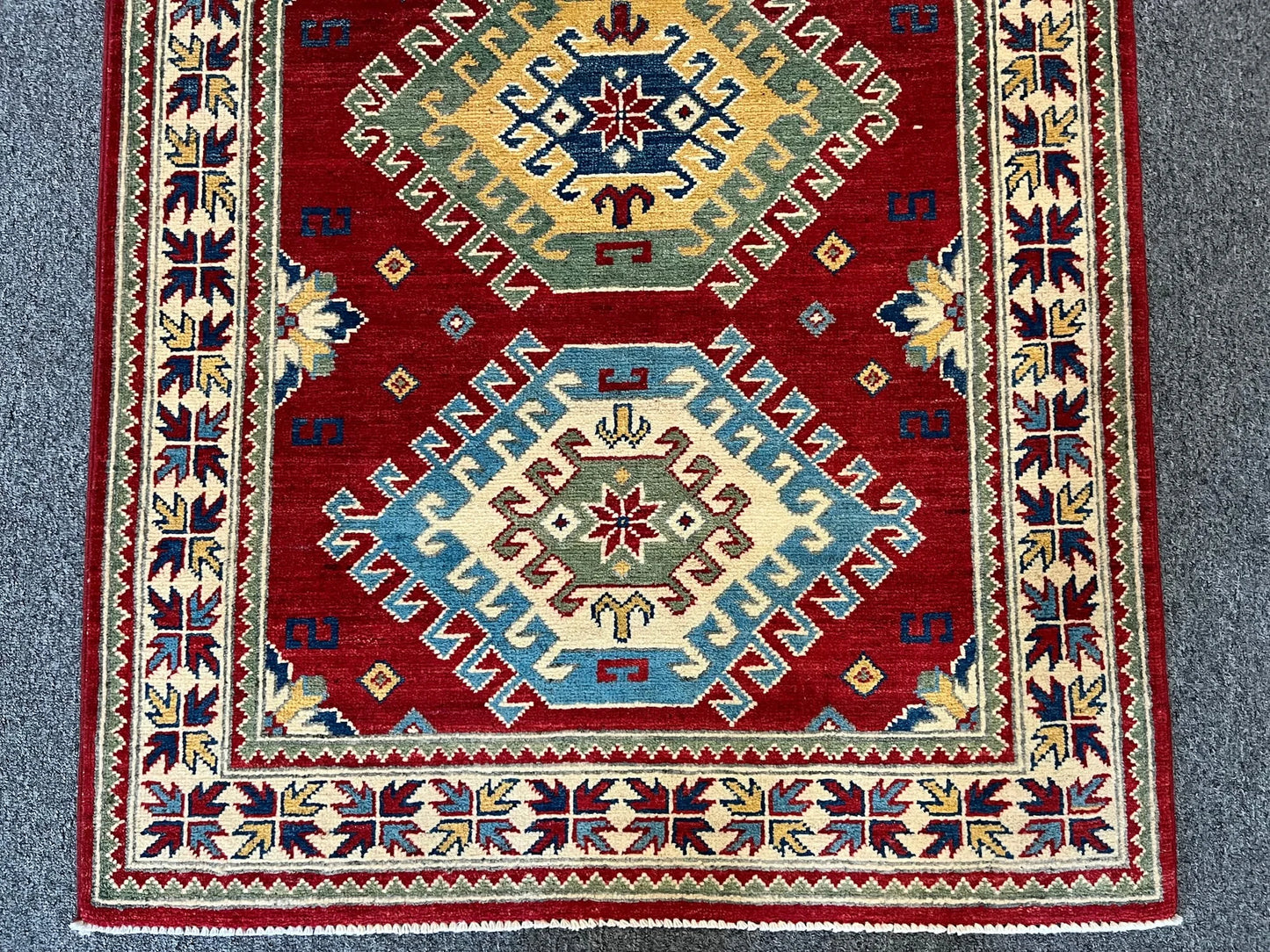 Kazak Red 3X5 Handmade Wool Rug # 12553