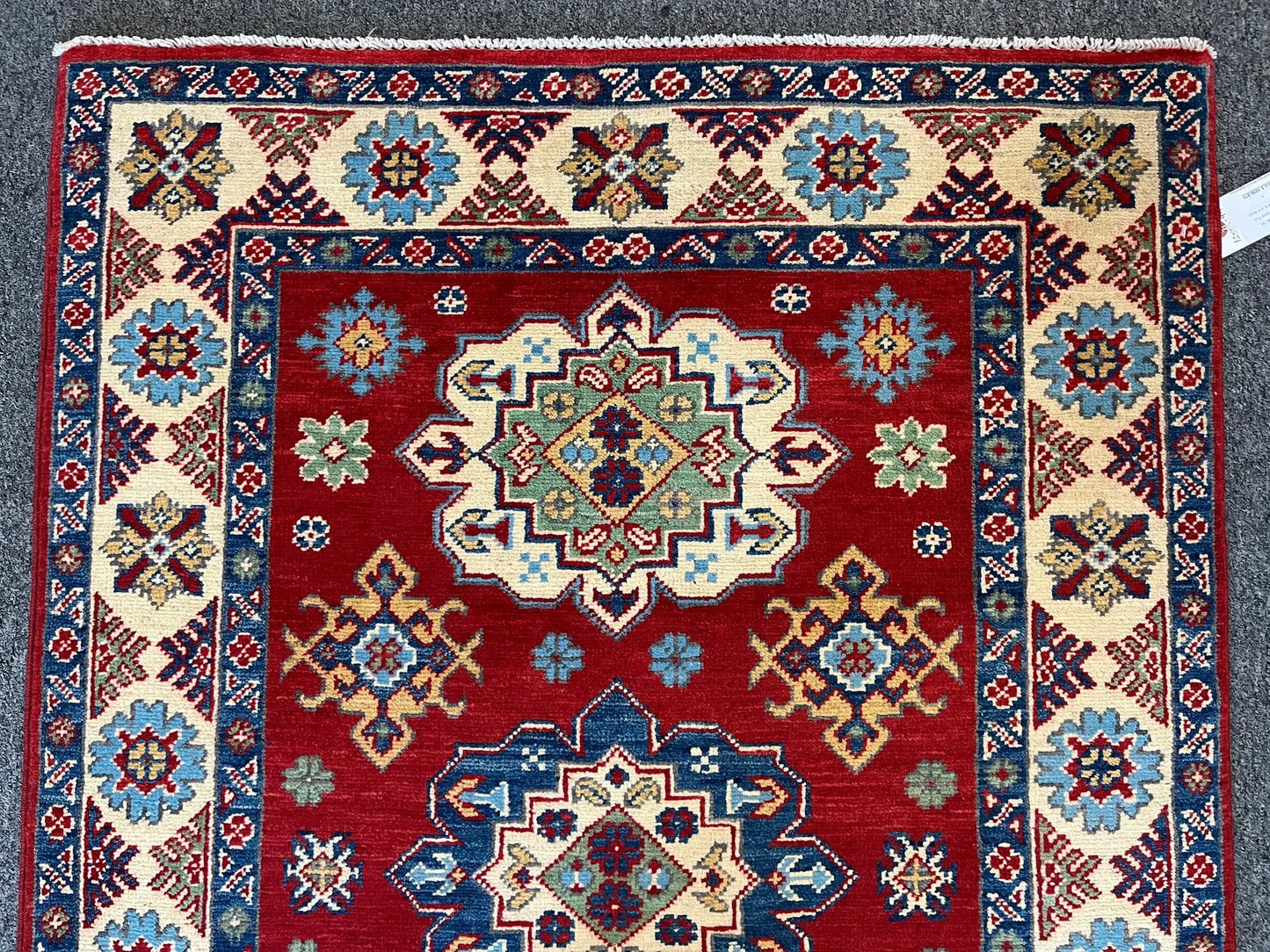 Kazak Red 3X5 Handmade Wool Rug # 12556