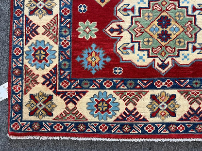 Kazak Red 3X5 Handmade Wool Rug # 12556