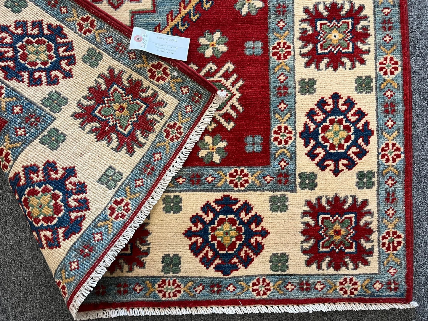 Kazak Red 3X5 Handmade Wool Rug # 12558