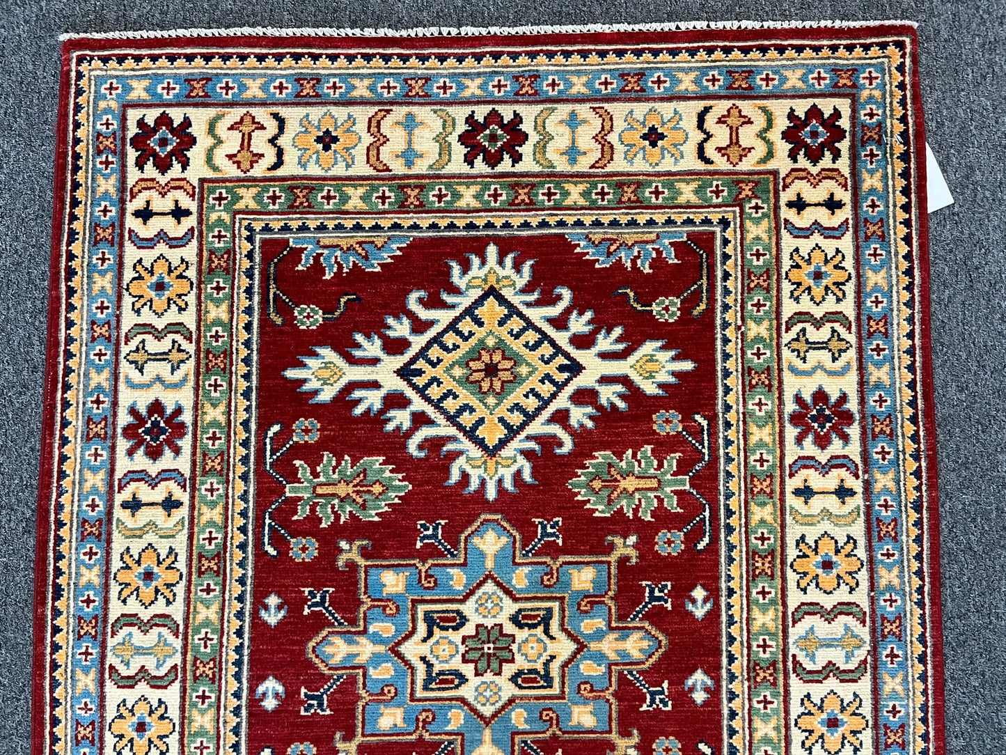 Kazak Red 3X5 Handmade Wool Rug # 12554