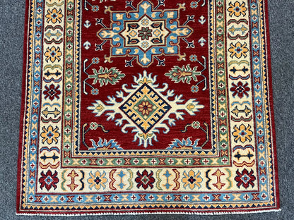 Kazak Red 3X5 Handmade Wool Rug # 12554