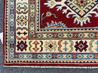 Kazak Red 3X5 Handmade Wool Rug # 12554