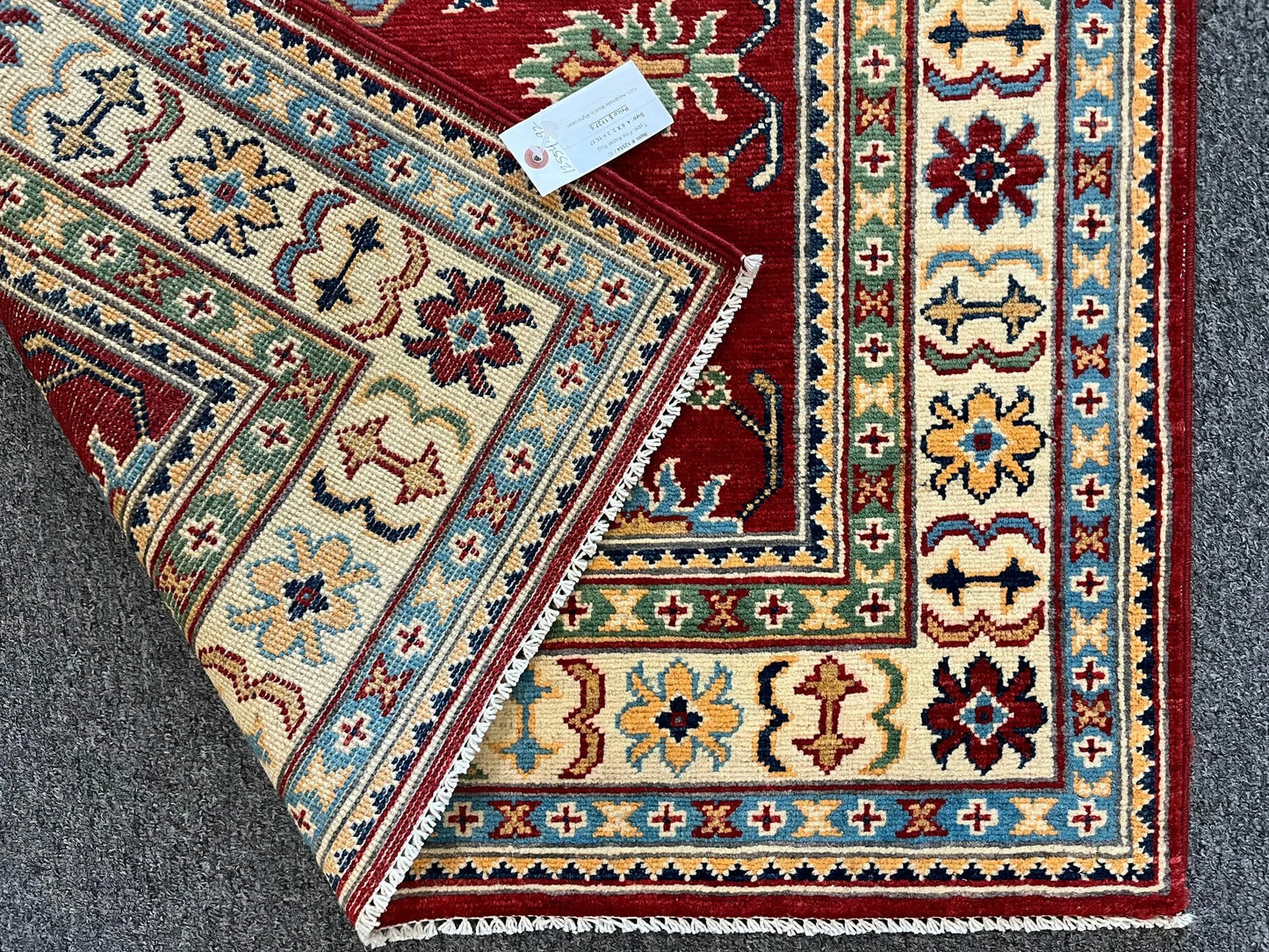 Kazak Red 3X5 Handmade Wool Rug # 12554