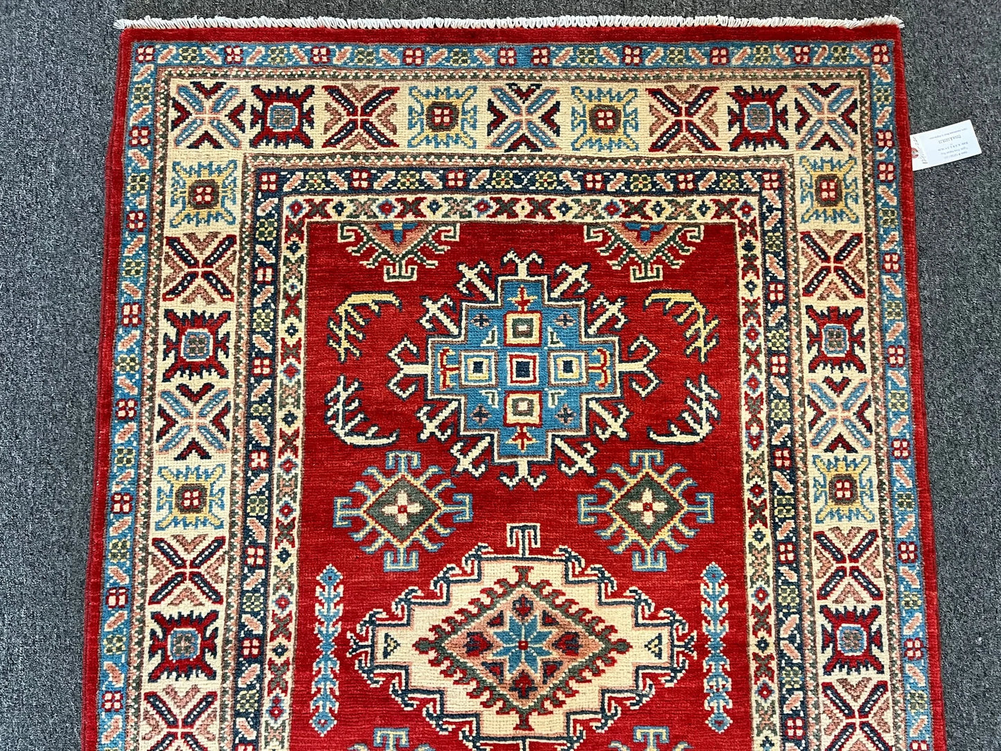 Kazak Red 3X5 Handmade Wool Rug # 12722