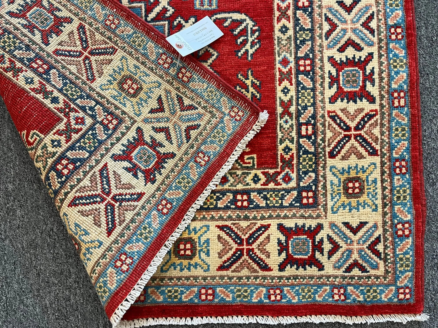 Kazak Red 3X5 Handmade Wool Rug # 12722