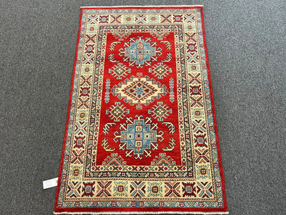 Kazak Red 3X5 Handmade Wool Rug # 12722