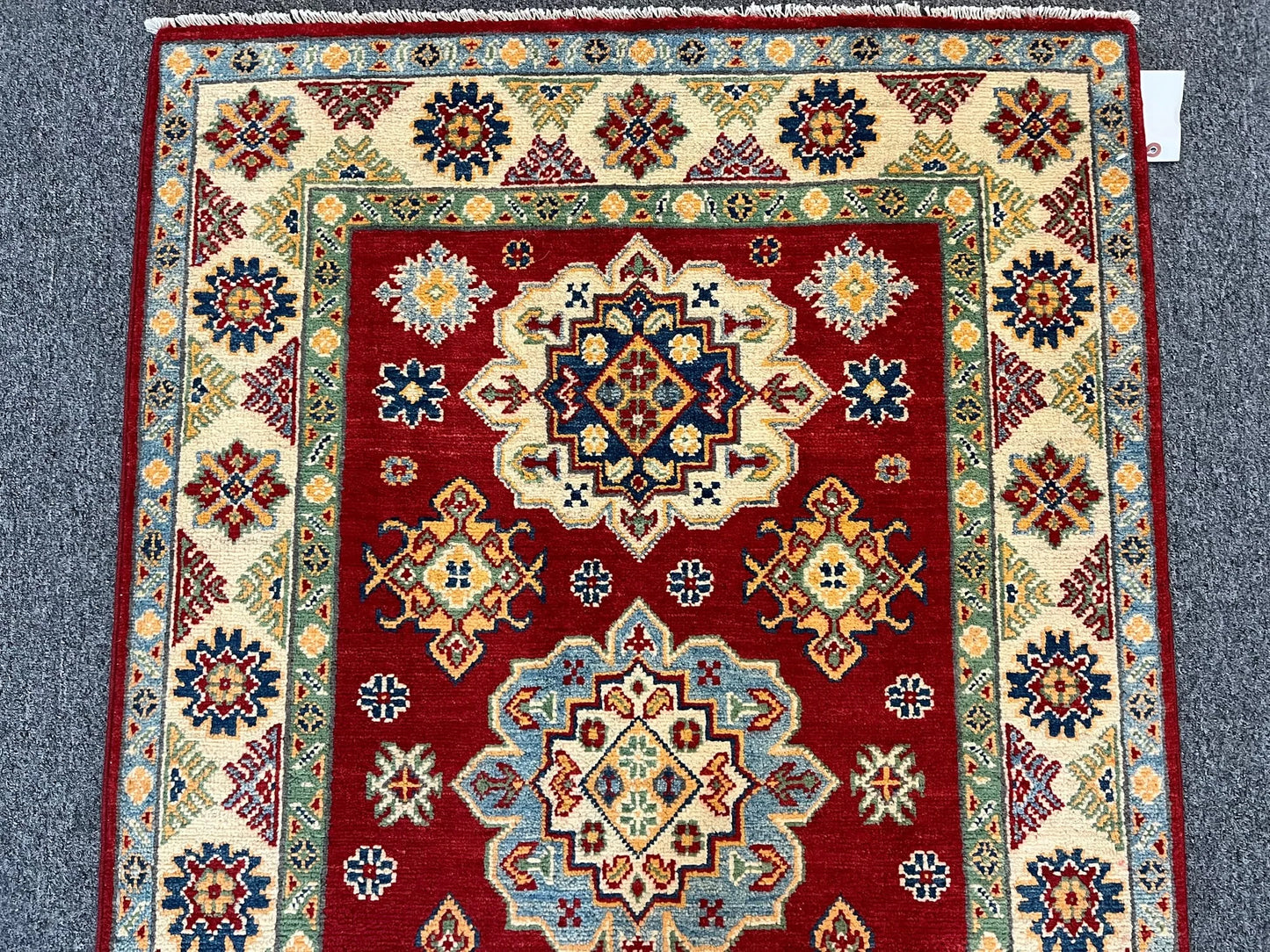 Kazak Red 3X5 Handmade Wool Rug # 12702