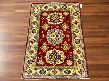 Kazak Red 3X5 Handmade Wool Rug # 12702