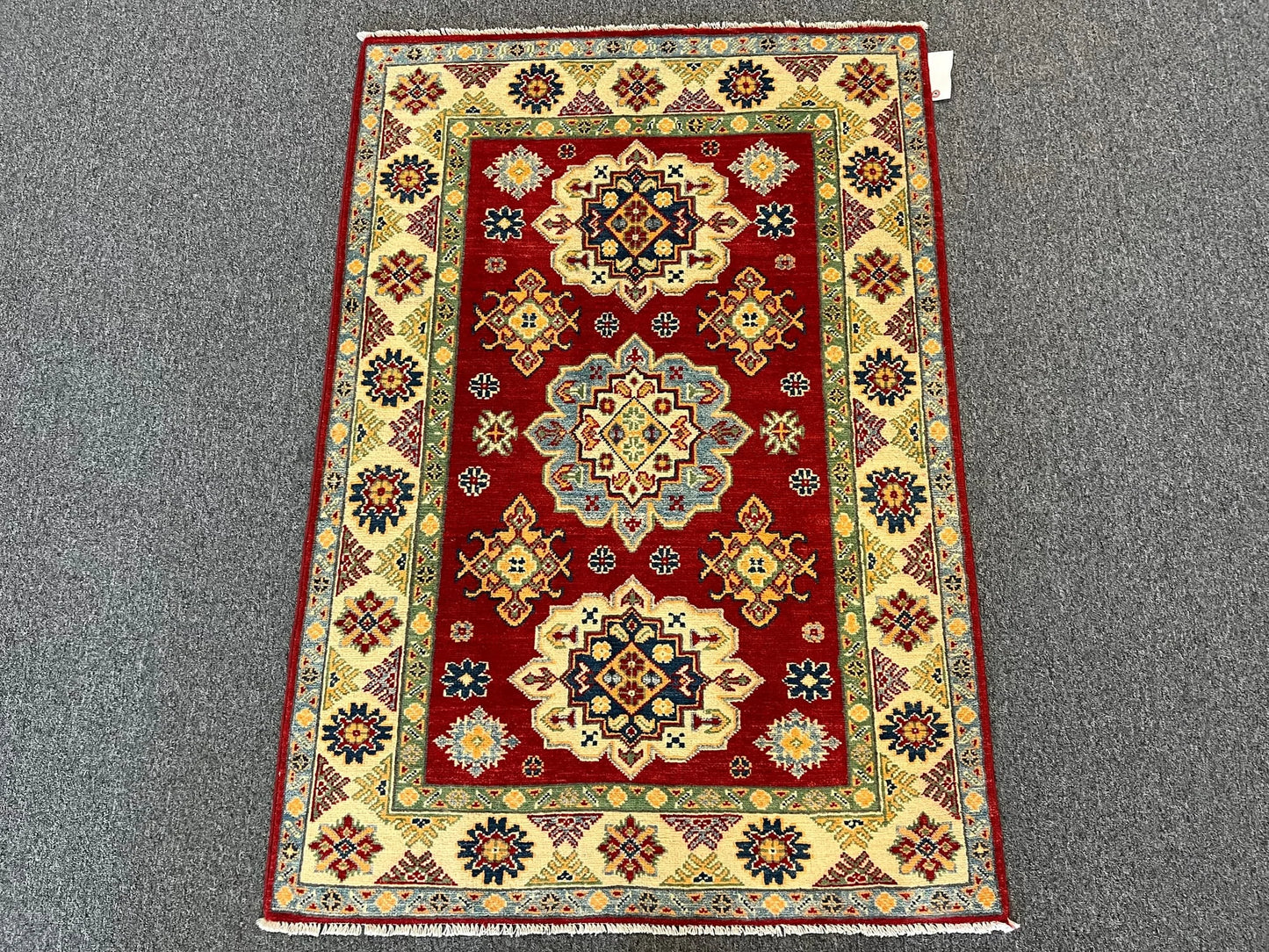 Kazak Red 3X5 Handmade Wool Rug # 12702