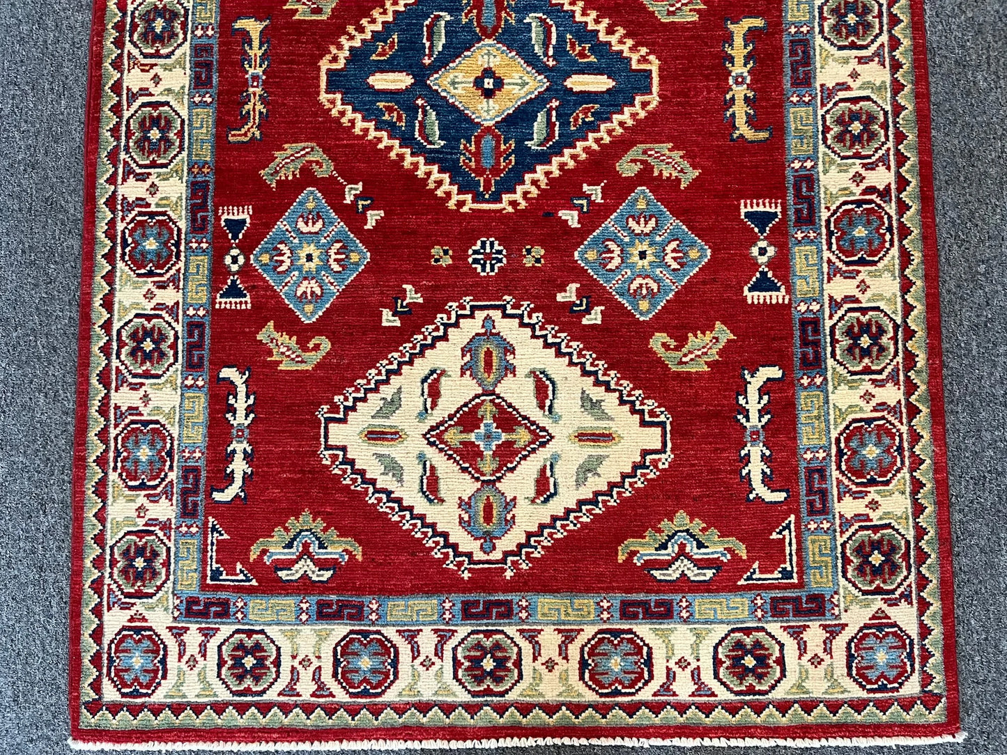 Kazak Red 3X5 Handmade Wool Rug # 12546