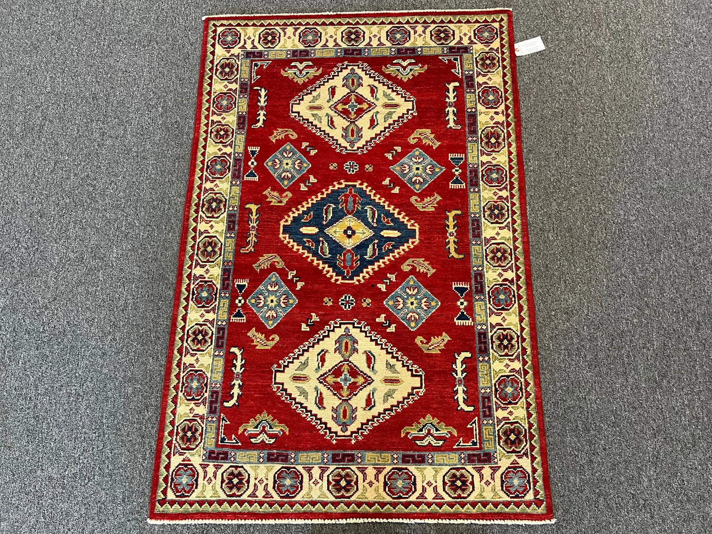 Kazak Red 3X5 Handmade Wool Rug # 12546