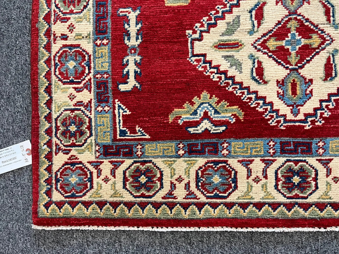 Kazak Red 3X5 Handmade Wool Rug # 12546