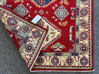 Kazak Red 3X5 Handmade Wool Rug # 12546