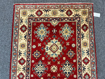 Kazak Red 3X5 Handmade Wool Rug # 12547