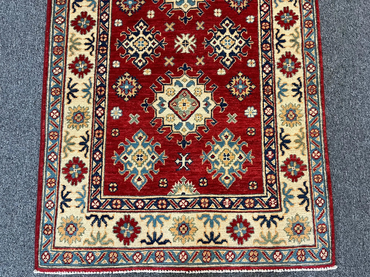 Kazak Red 3X5 Handmade Wool Rug # 12547