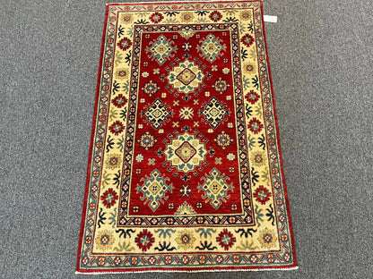 Kazak Red 3X5 Handmade Wool Rug # 12547