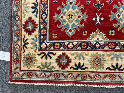 Kazak Red 3X5 Handmade Wool Rug # 12547