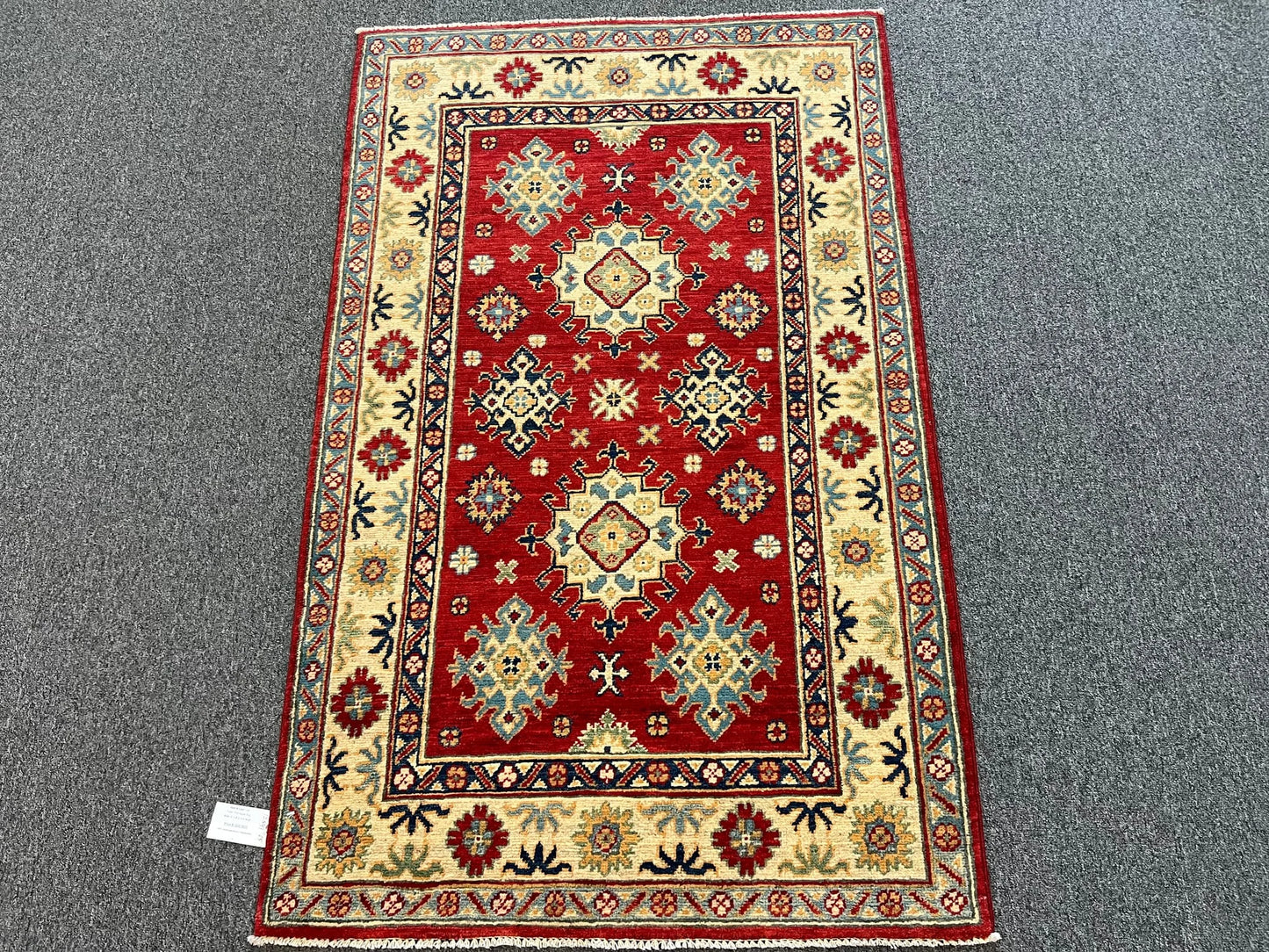 Kazak Red 3X5 Handmade Wool Rug # 12547