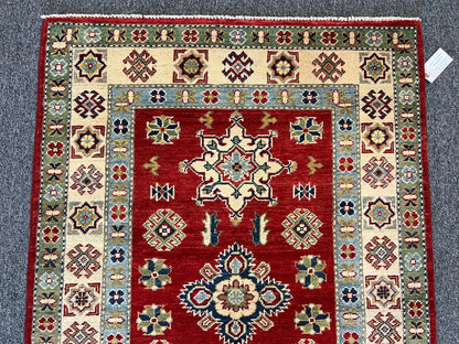 Kazak Red 3X5 Handmade Wool Rug # 12548