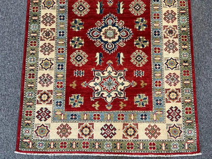 Kazak Red 3X5 Handmade Wool Rug # 12548