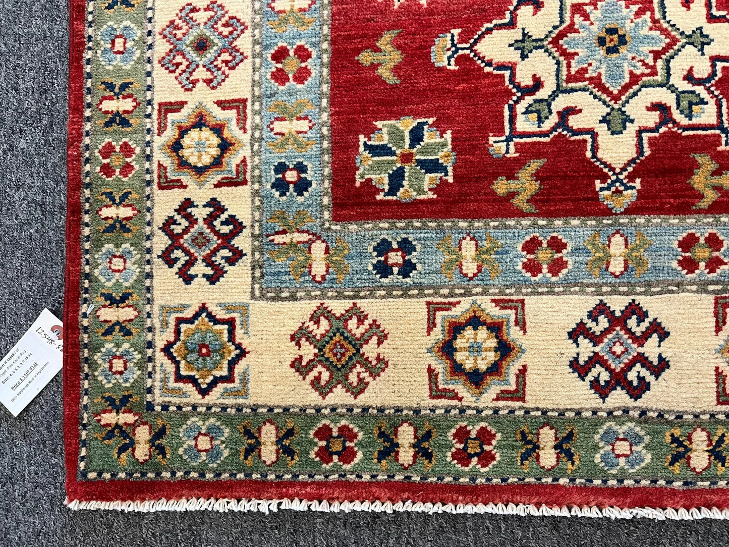 Kazak Red 3X5 Handmade Wool Rug # 12548