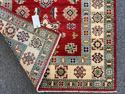 Kazak Red 3X5 Handmade Wool Rug # 12548