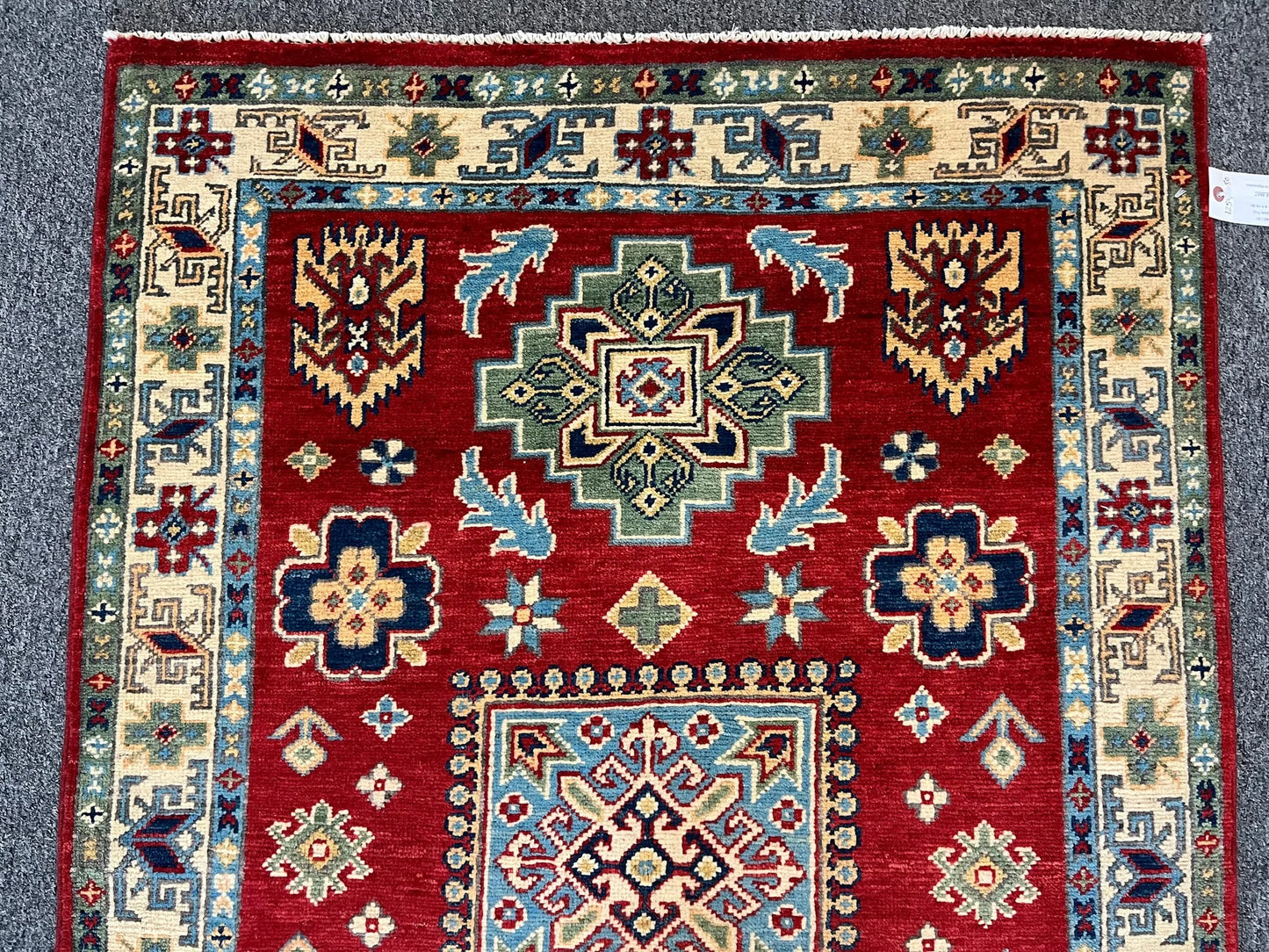 Kazak Red 3X5 Handmade Wool Rug # 12542