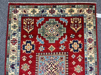 Kazak Red 3X5 Handmade Wool Rug # 12542