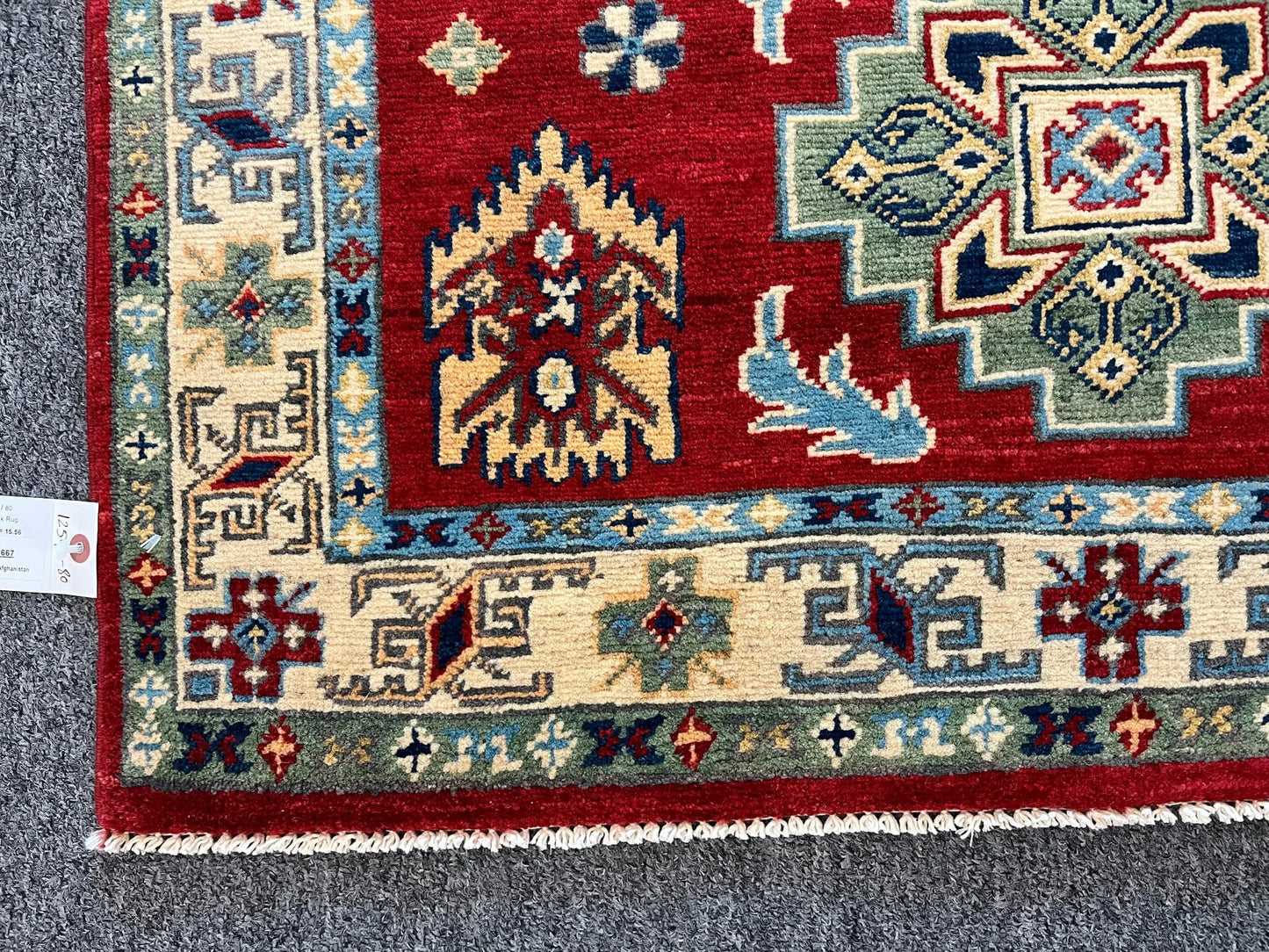 Kazak Red 3X5 Handmade Wool Rug # 12542