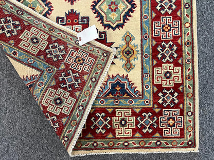 Kazak Beige 3X5 Handmade Wool Rug # 12543