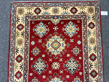 Kazak Red 3X5 Handmade Wool Rug # 12545