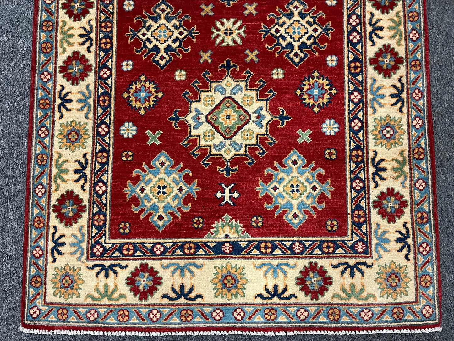 Kazak Red 3X5 Handmade Wool Rug # 12545