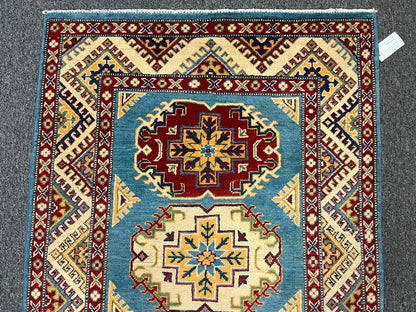 Kazak Blue 3X5 Handmade Wool Rug # 12539