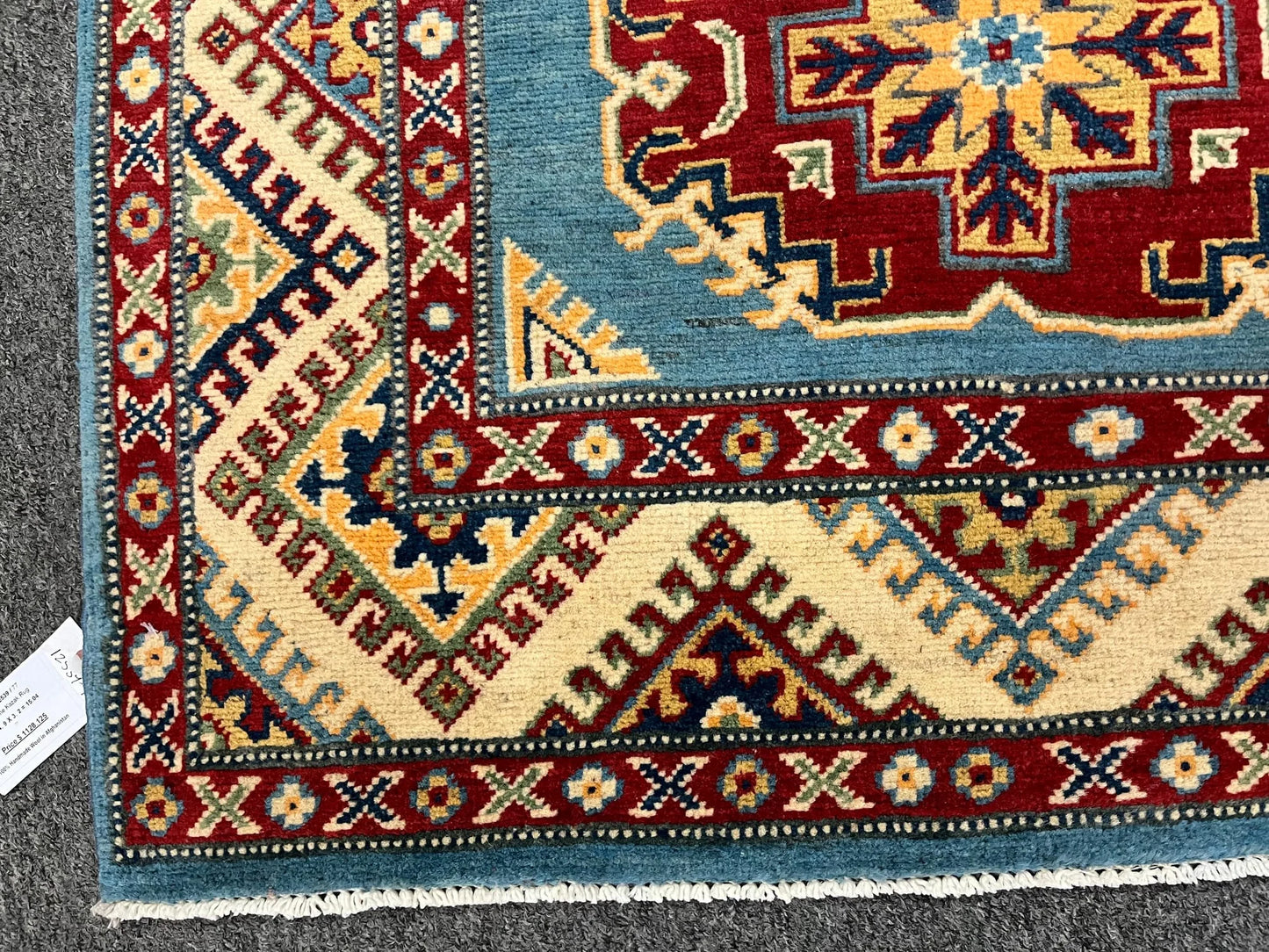 Kazak Blue 3X5 Handmade Wool Rug # 12539