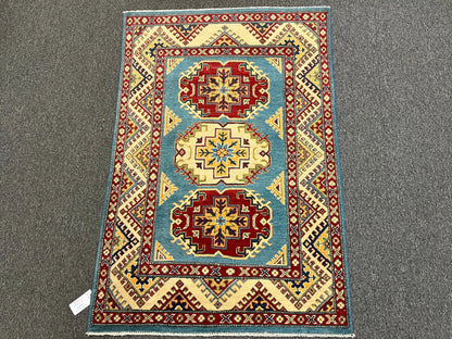 Kazak Blue 3X5 Handmade Wool Rug # 12539