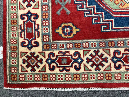 Kazak Red 3X5 Handmade Wool Rug # 12541