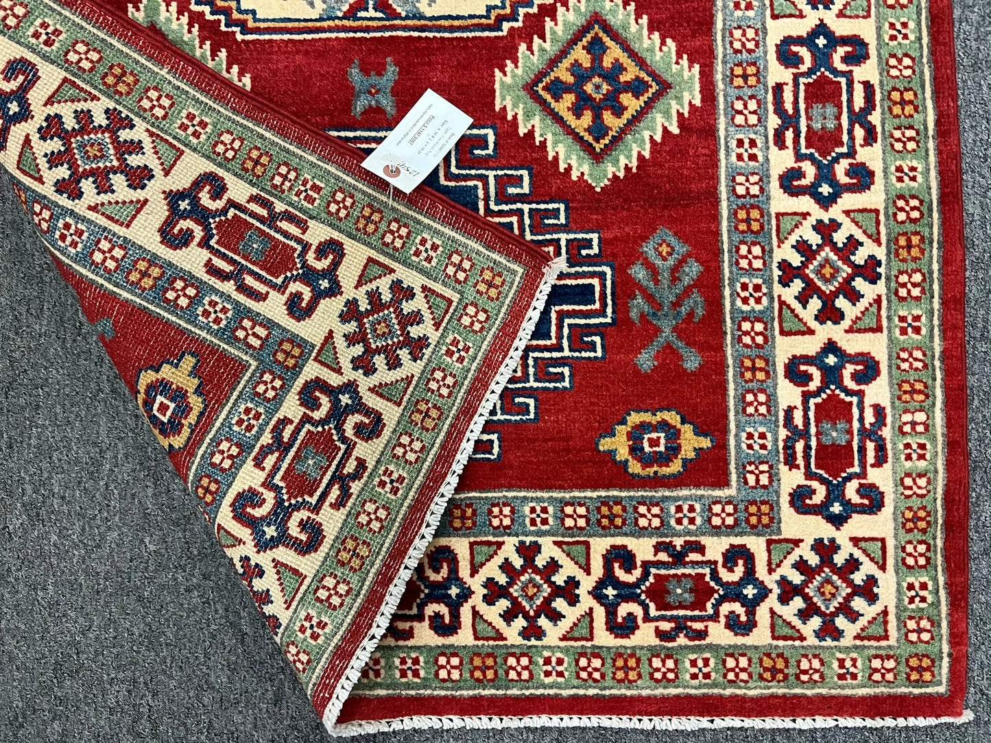 Kazak Red 3X5 Handmade Wool Rug # 12541