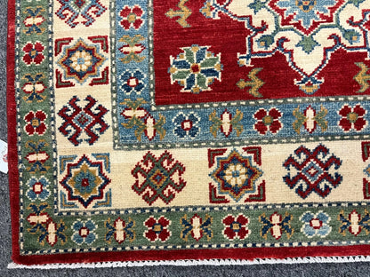 Kazak Red 3X5 Handmade Wool Rug # 12560