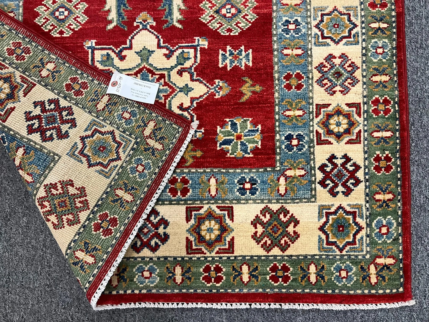 Kazak Red 3X5 Handmade Wool Rug # 12560