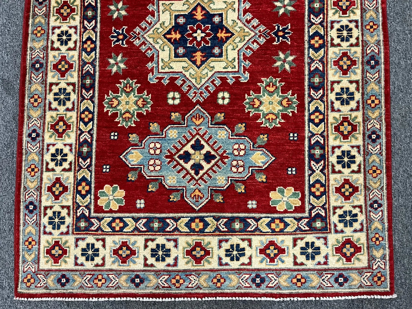 Kazak Red 3X5 Handmade Wool Rug # 12561