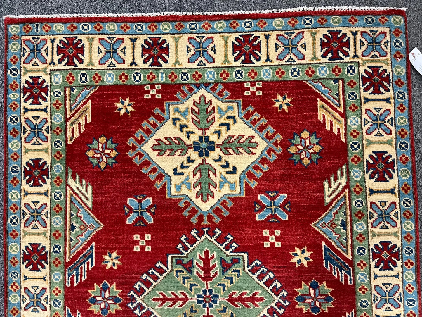 Kazak Red 3X5 Handmade Wool Rug # 12566