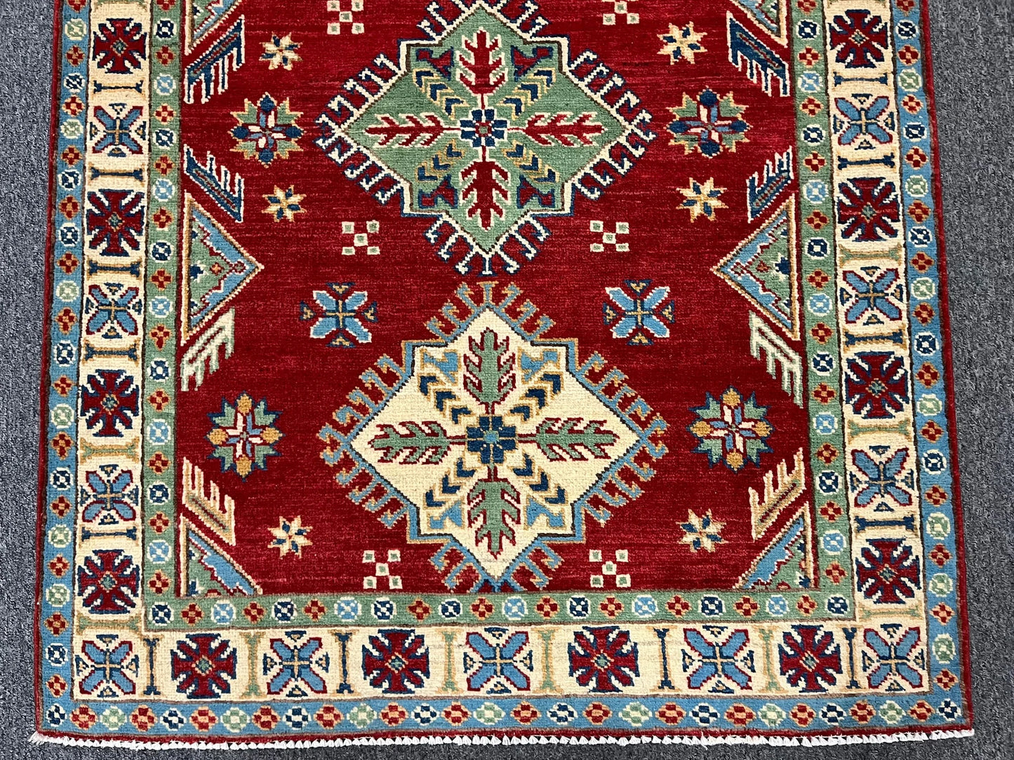 Kazak Red 3X5 Handmade Wool Rug # 12566