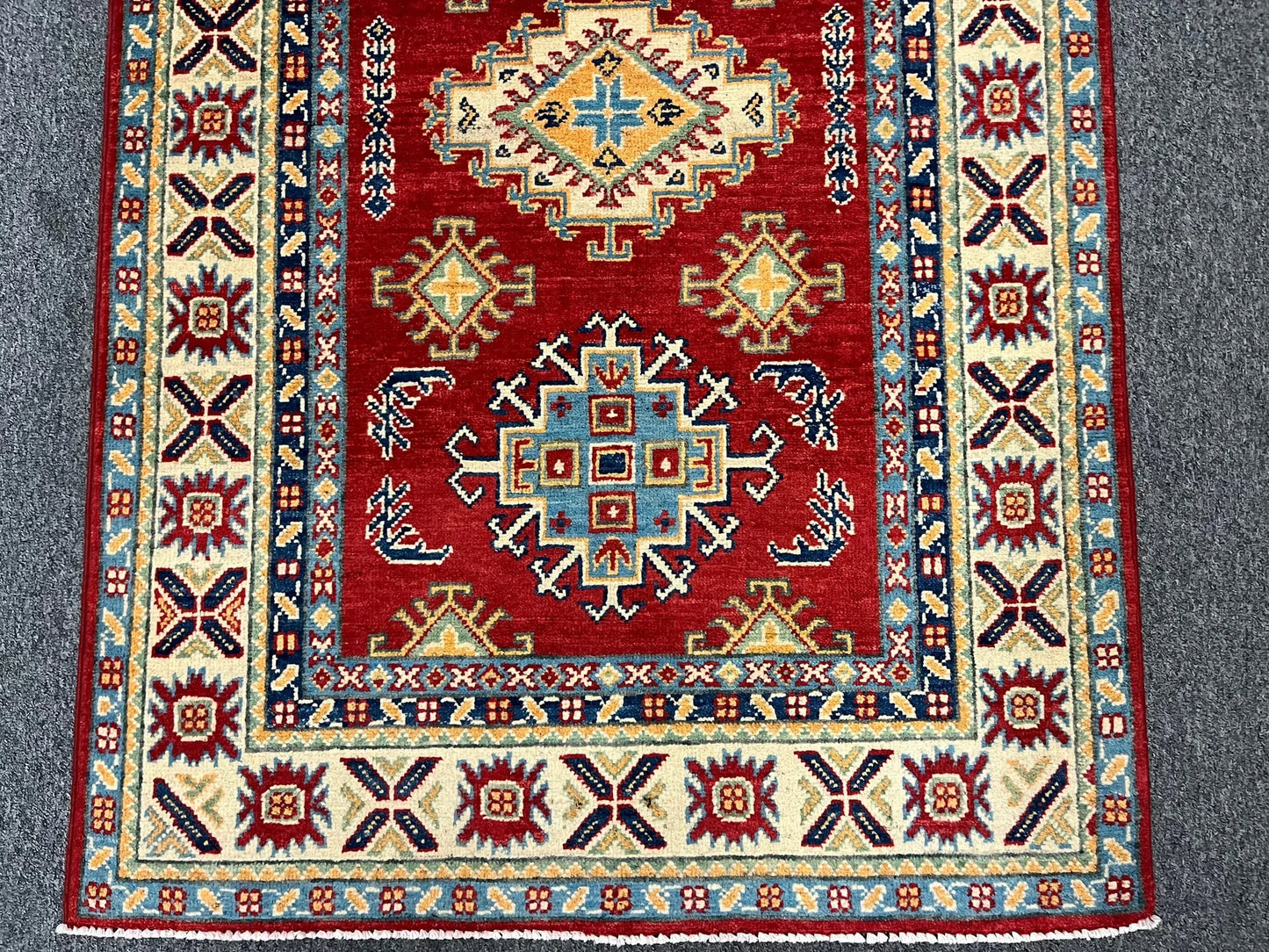 Kazak Red 3X5 Handmade Wool Rug # 12565