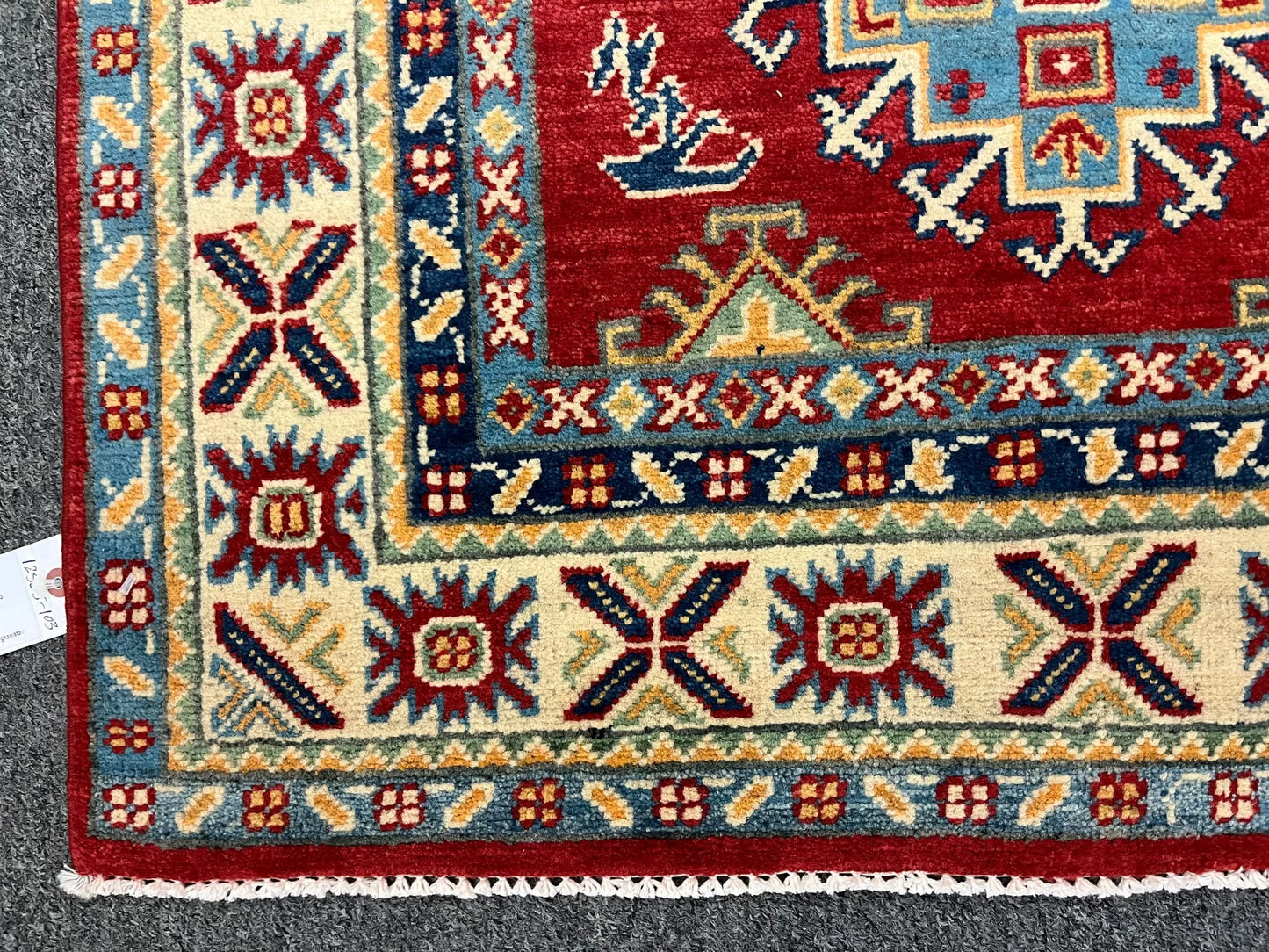 Kazak Red 3X5 Handmade Wool Rug # 12565